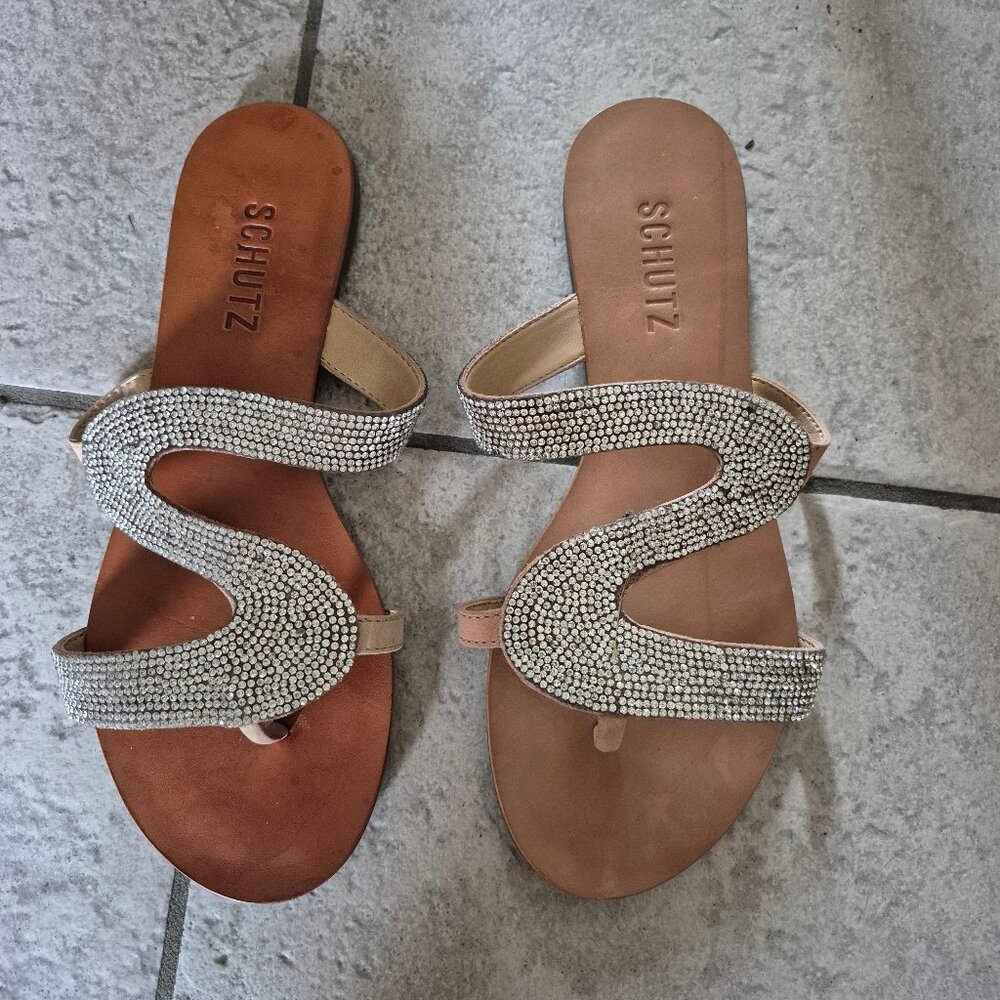 Dressy Rhinestone flat sandals